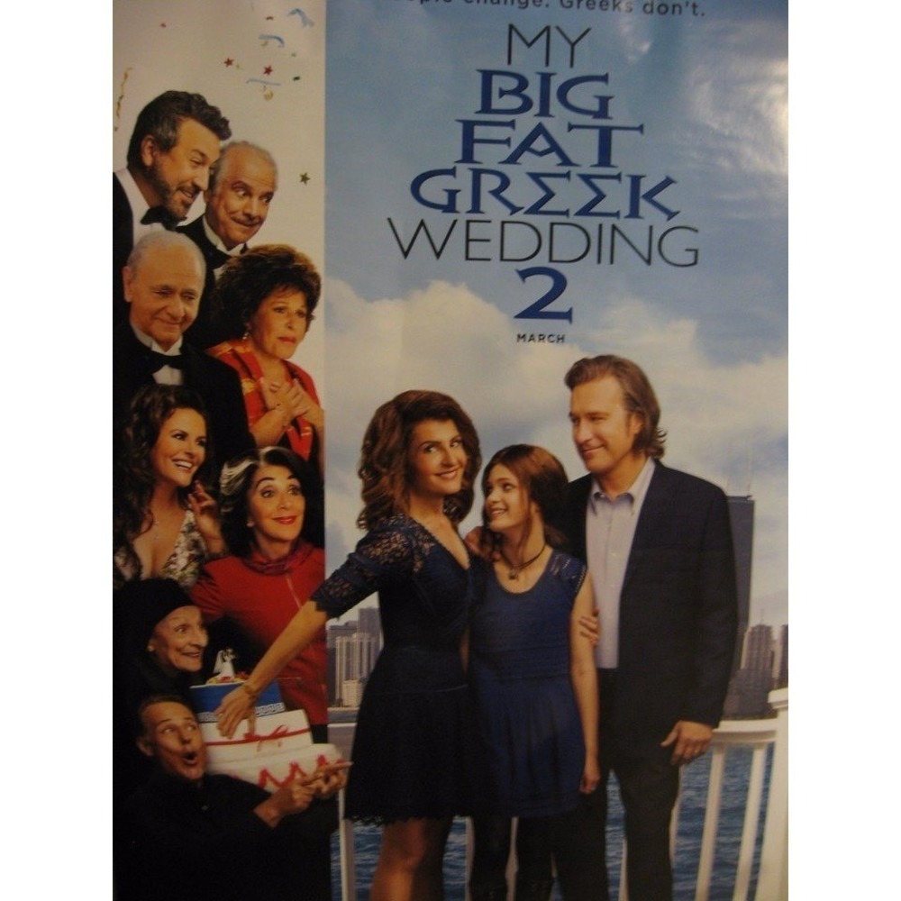 My Big Fat Greek Wedding 2 Original Movie Poster 2016 Nia Vardalos John Corbett